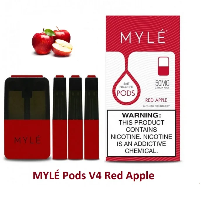 MYLE V4 Red Apple Magnetic PODS in Dubai UAE - Image 1
